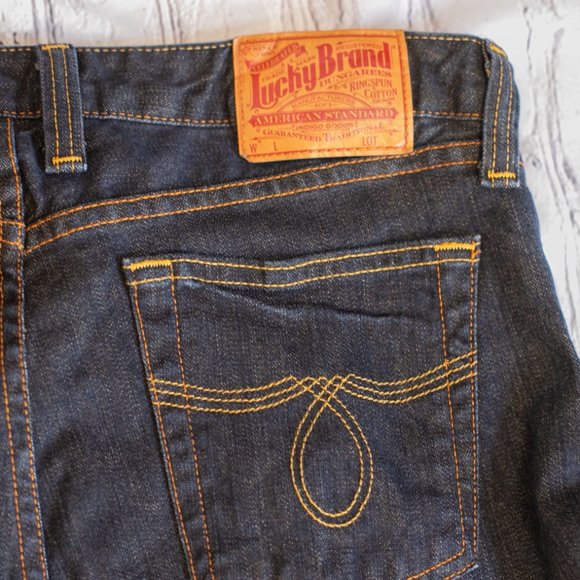 Lucky Brand Lola Boot Jean by Gene Montesano Jeans Red Inseam USA Size 10/30 - Picture 10 of 12